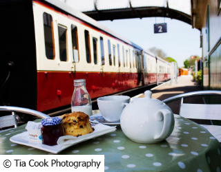 A train at East Anglian Railway Museum